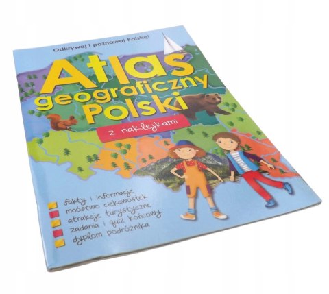 Atlas geograficzny Polski z naklejkami Atlas geograficzny Polski z naklejkami