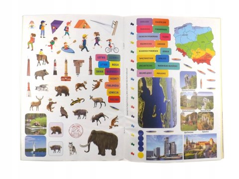 Atlas geograficzny Polski z naklejkami Atlas geograficzny Polski z naklejkami
