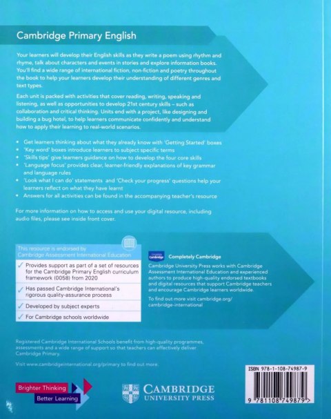Cambridge Primary English Learner's Book 1 with Digital access Cambridge Primary English Learner's Book 1 with Digital access