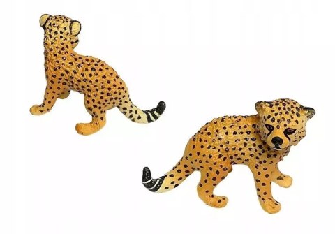 Gepard Figurki Edukacyjne Dzikie Zwierzęta 4 sztuki Sawanna Gepard Figurki Edukacyjne Dzikie Zwierzęta 4 sztuki Sawanna