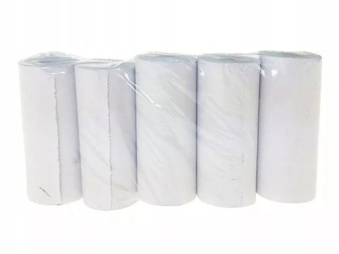 Papier termiczny biały 5,5x2,5cm 5 rolek Papier termiczny biały 5,5x2,5cm 5 rolek