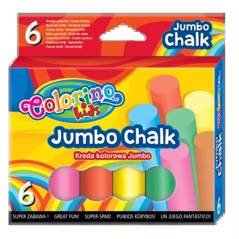 Colorino Kids. Kreda kolorowa Jumbo, 6 sztuk Colorino Kids. Kreda kolorowa Jumbo, 6 sztuk