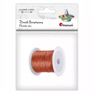 Drucik florystyczny 03mm 20m miedziany