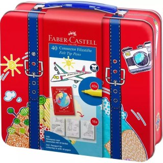 Flamastry Connector walizka 40szt FABER CASTELL