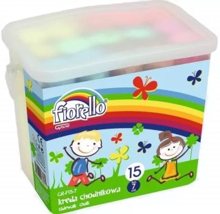 Kreda chodnikowa, 7 kolorów (15 sztuk)