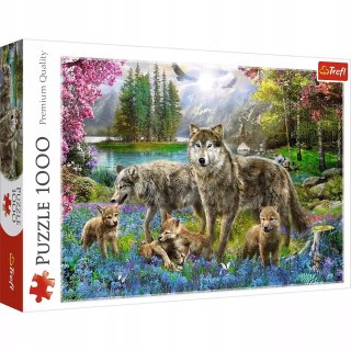 Puzzle 1000 elementów. Wilcza rodzina