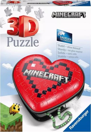 Puzzle 3D 54 elementy. Serce Minecraft