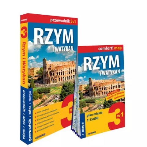 Rzym i Watykan 3w1 przewodnik + atlas + mapa Rzym i Watykan 3w1 przewodnik + atlas + mapa