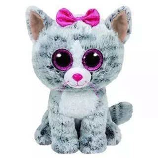 TY Beanie Boos. Szary kot Kiki, 24 cm