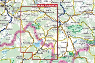 Wokół Babiej Góry. Mapa laminowana 1:60 000