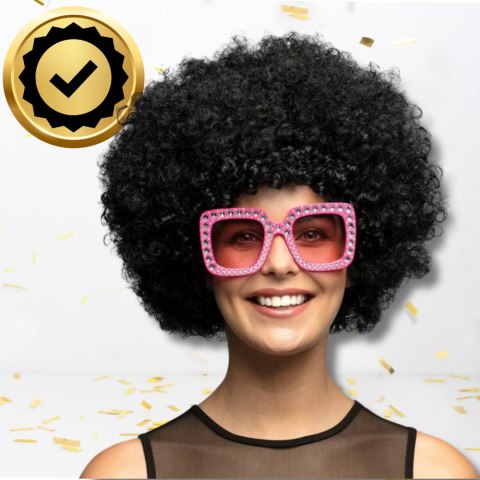 PERUKA WŁOSY CZARNE AFRO KARNAWAŁ PARTY FOTOBUDKA PANIEŃSKI URODZINY PERUKA WŁOSY CZARNE AFRO KARNAWAŁ PARTY FOTOBUDKA PANIEŃSKI URODZINY