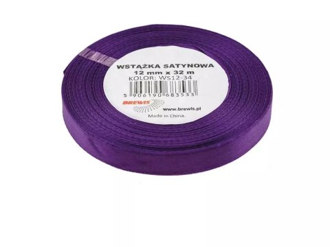 Wstążka satynowa fioletowa 12mmx32m Wstążka satynowa fioletowa 12mmx32m