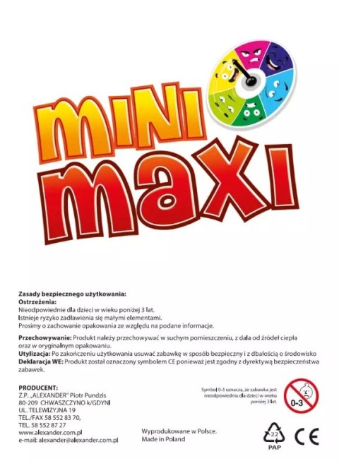 Gra planszowa. Mini Maxi Gra planszowa. Mini Maxi