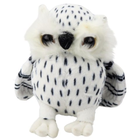 Pluszowa Mała Sowa Maskotka Przytulanka Biała Czarne Cętki 15cm Pluszowa Mała Sowa Maskotka Przytulanka Biała Czarne Cętki 15cm