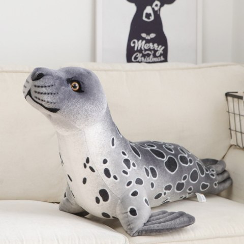 Pluszowa Maskotka Przytulanka Foka Szara 37cm Pluszowa Maskotka Przytulanka Foka Szara 37cm