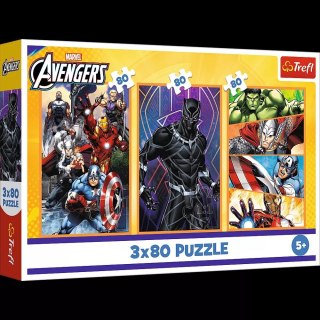 Puzzle 3x80el Trefl Dni Pelne Akcji Avengers P12