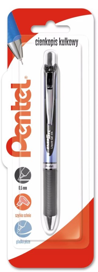 Cienkopis kulkowy 0,5 mm EnerGel BLN75 czarny 1 szt.