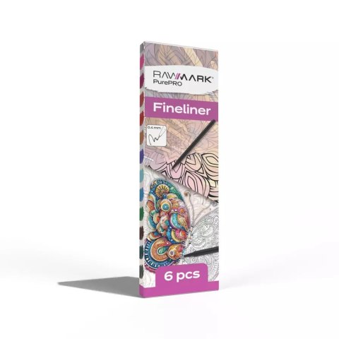 Cienkopisy Finliner Rawmark 6 kolorów Cienkopisy Finliner Rawmark 6 kolorów