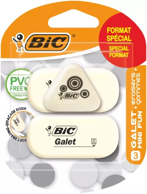Gumka BIC Galet+Mini Fun blister 2+1szt Gumka BIC Galet+Mini Fun blister 2+1szt