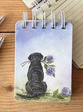 Kołonotes A7 SSN39 Labrador z kwiatami