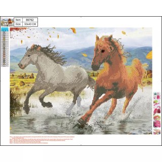 Mozaika diamentowa 5D kit 40x50 cm HORSES 89762 CENTRUM