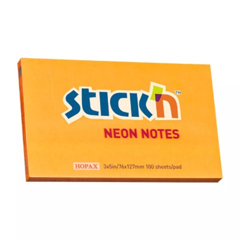 Notes samoprzylepny 127x76mm pomarańczowy neon 100 sztuk Notes samoprzylepny 127x76mm pomarańczowy neon 100 sztuk
