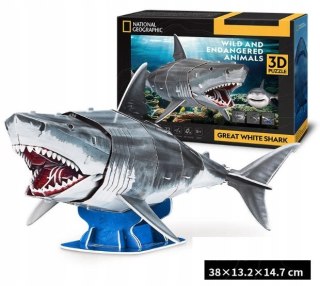 Puzzle 3D National Geographic Rekin CUBIC FUN