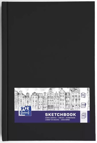 Szkicownik A6 Oxford, 96 kartek, Czarny