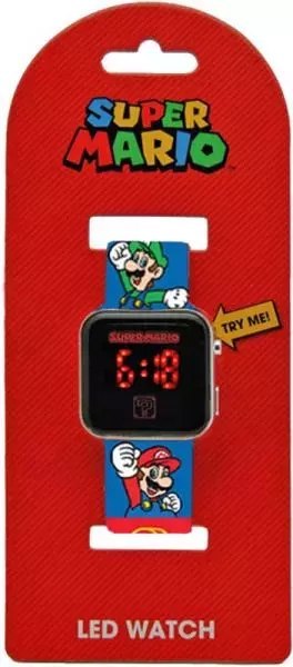 Zegarek cyfrowy LED z kalendarzem Super Mario GSM4236 Kids Euroswan Zegarek cyfrowy LED z kalendarzem Super Mario GSM4236 Kids Euroswan