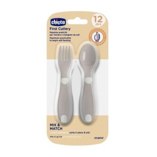 179404 PIERWSZE SZTUĆCE PLASTIKOWE 12M+ SZARE