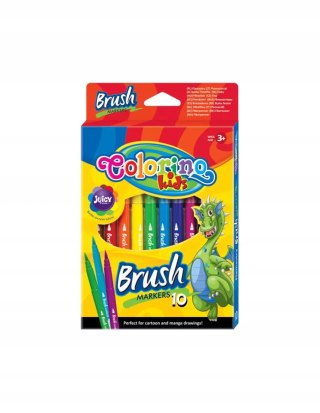 Colorino kids. Flamastry pędzelkowe, 10 kolorów