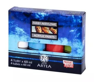 Farby akrylowe ARTEA tuba 60 ml - 4 kolory 307122002