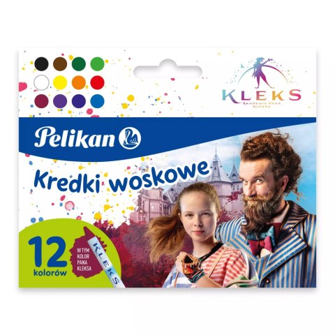 Kredki woskowe Kleks 12 kolorów Pelikan Kredki woskowe Kleks 12 kolorów Pelikan