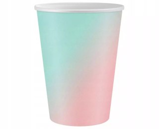 Kubeczki Papierowe Ombre Kolorowe Ozdoba Stołu Party 266 ml 6 szt.