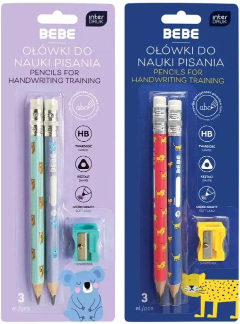 Ołówek Do Nauki Pis Hb z Gum 2szt Temper Int B/c Ołówek Do Nauki Pis Hb z Gum 2szt Temper Int B/c