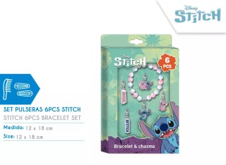 Zestaw bransoletka z zawieszkami Stitch 6 elementów ST00103