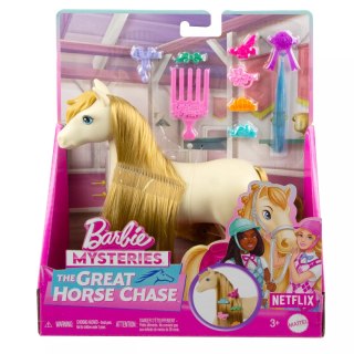 Barbie Konik Kucyk do stylizacji Tornado z długą grzywą do czesania i zabawy, zabawka koń dla dzieci