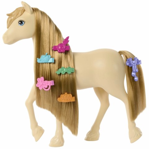 Barbie Konik Kucyk do stylizacji Tornado z długą grzywą do czesania i zabawy, zabawka koń dla dzieci