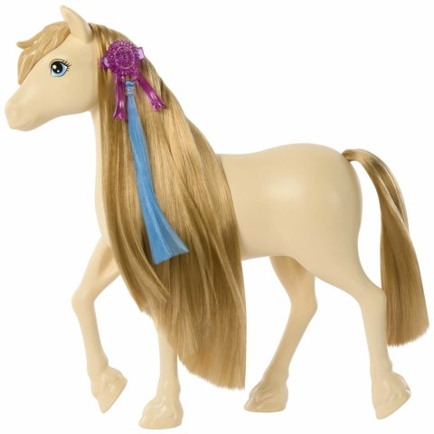 Barbie Konik Kucyk do stylizacji Tornado z długą grzywą do czesania i zabawy, zabawka koń dla dzieci