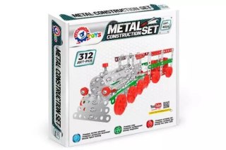 Klocki konstrukcyjne metalowe Pociąg, 312 elementów