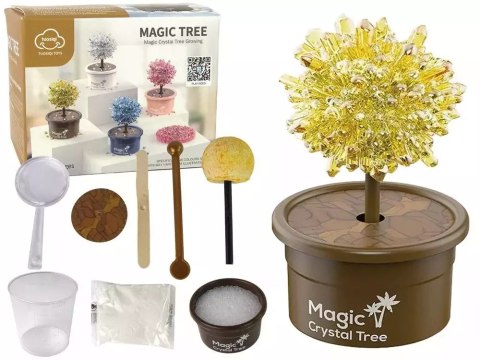 Magiczne drzewko hodowla kryształów złote Magiczne drzewko hodowla kryształów złote
