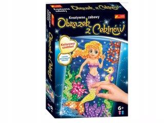 Obrazek z cekinów. Syrenka