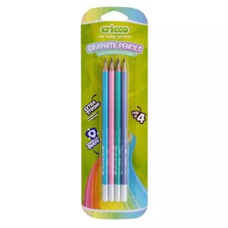 Ołówek trójkątny pastel HB 4szt. CRICCO