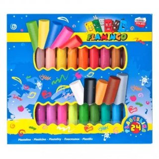 Pg Plastelina 24 kolory Flamingo 299121 pudełko