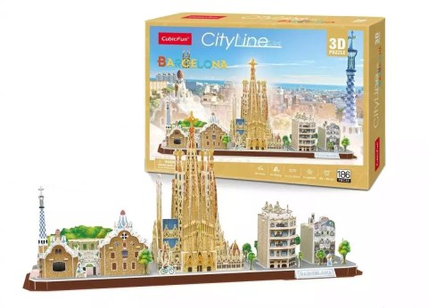 Puzzle 3D 186 elementów. City Line. Barcelona