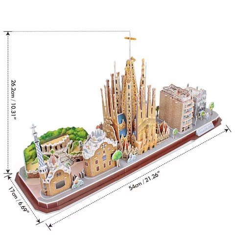 Puzzle 3D 186 elementów. City Line. Barcelona