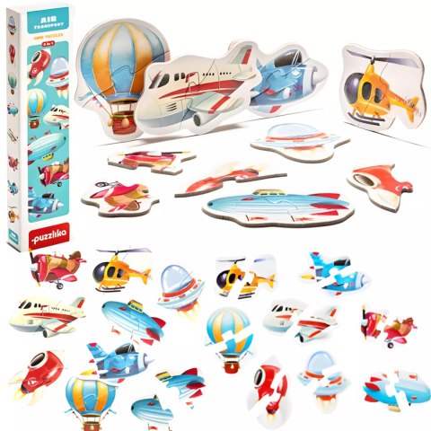 Puzzle dwuelementowe. Transport lotniczy Puzzle dwuelementowe. Transport lotniczy