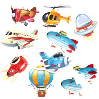 Puzzle dwuelementowe. Transport lotniczy