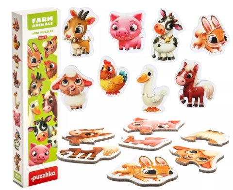Puzzle dwuelementowe. Zwierzęta gospodarskie Puzzle dwuelementowe. Zwierzęta gospodarskie
