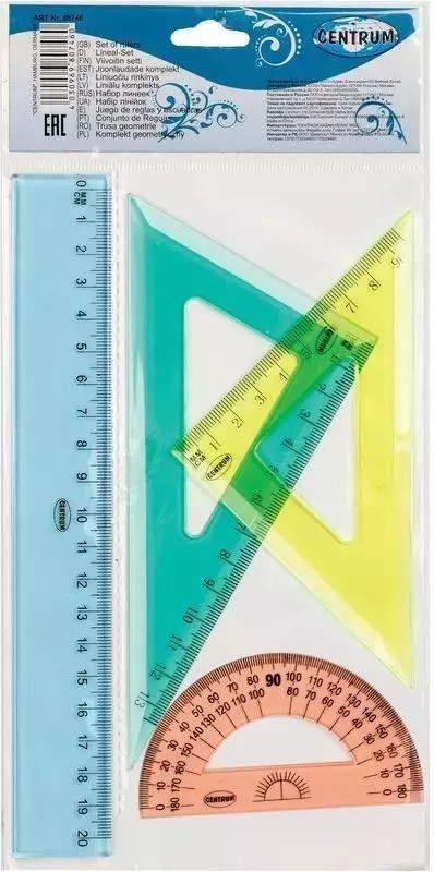 Zestaw geometryczny Flexible, 4 elementy Zestaw geometryczny Flexible, 4 elementy